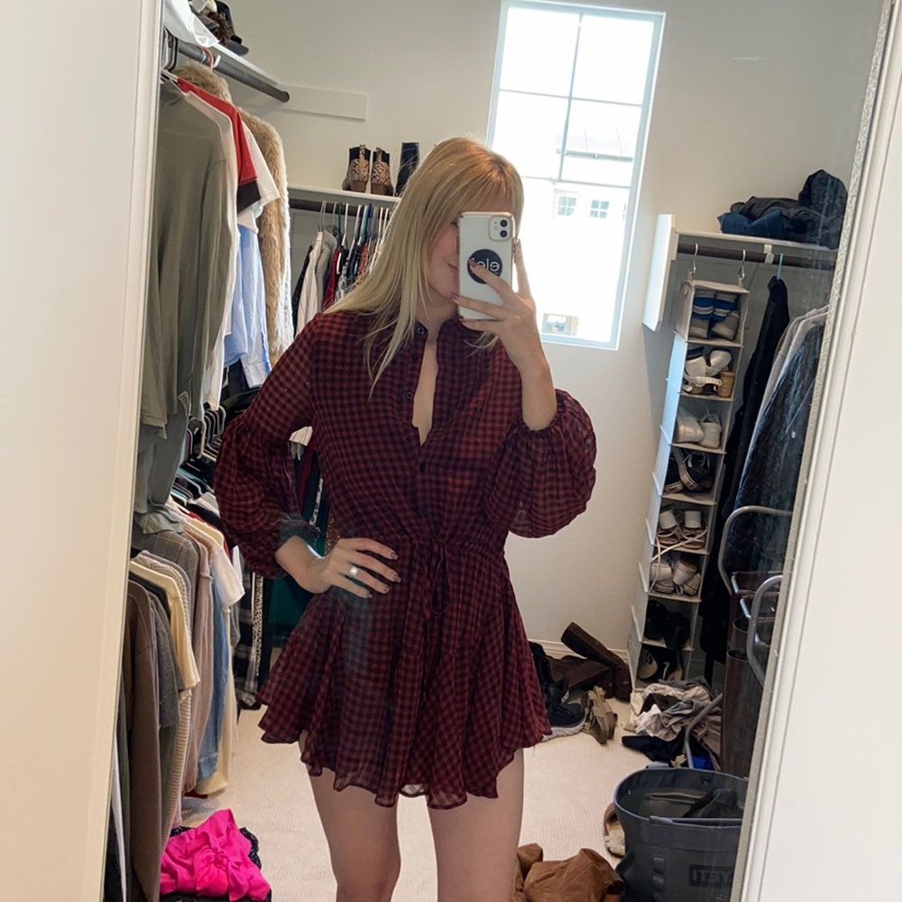Vici flannel pattern dress